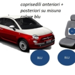 SET COPRISEDILI SU MISURA ANTERIORI + POSTERIORI PER FIAT 500 2007> (BLU) acquista online