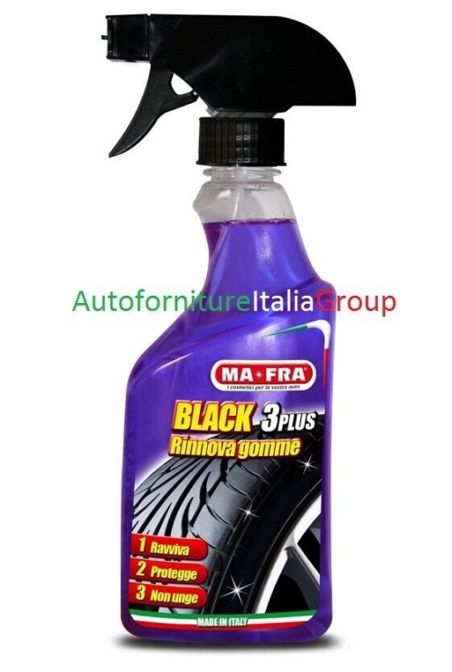MA-FRA BLACK 3 PLUS rinnova gomme - lucida gomme auto - 500 ml - NERO GOMME acquista online