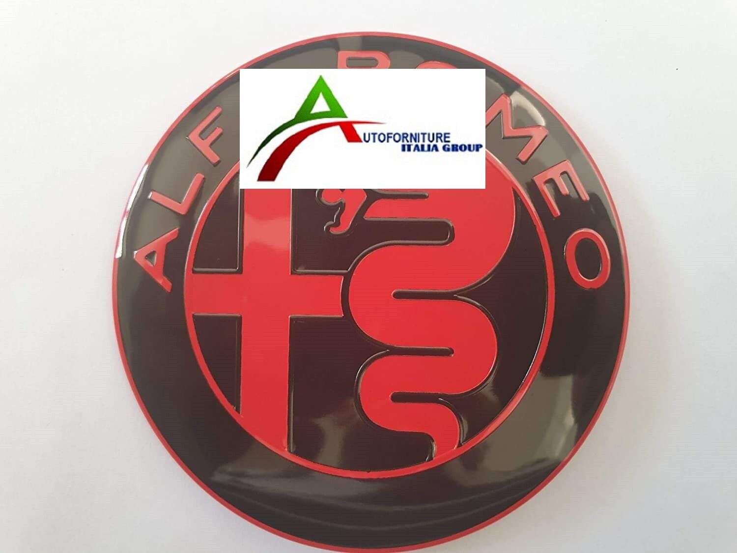 stemma logo ALFA ROMEO ANTERIORE GIULIETTA 159 BRERA FREGIO ORIGINALE 74mm  : : Auto e Moto