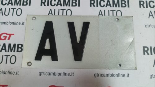 Targa bianca italiana posteriore AV Avellino acquista online