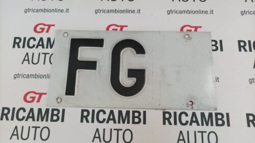 Targa bianca italiana FG Foggia acquista online