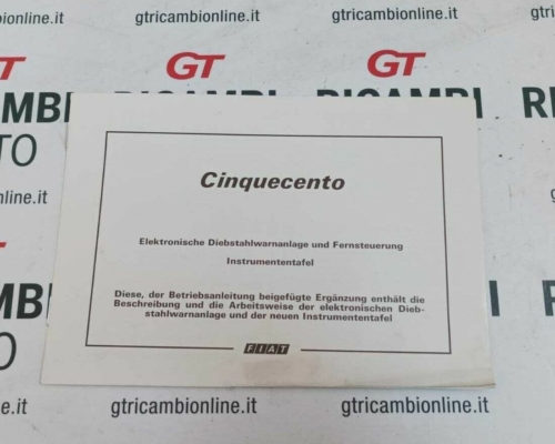 Fiat Cinquecento 900 (1991-1998) libretto uso e manutenzione lingua tedesca acquista online
