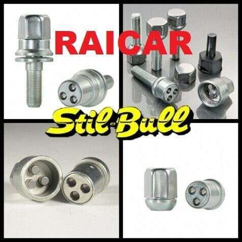 Kit 4 Bulloni antifurto FARAD STIL BULL cerchi in lega Peugeot 106, 206,  307 - Aricun