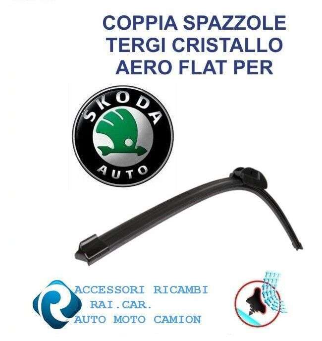 KIT 2 PEZZI SPAZZOLA TERGICRISTALLO AUTO MULTIATTACCO FIAT PUNTO EVO 05  65-40CM - Aricun