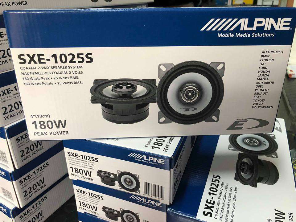 2 CASSE AUTO 16CM AUDIO ALPINE SXE-1750S 280W 45RMS TWETEER SEPARATI PUNTO  PANDA – RAI.CAR.