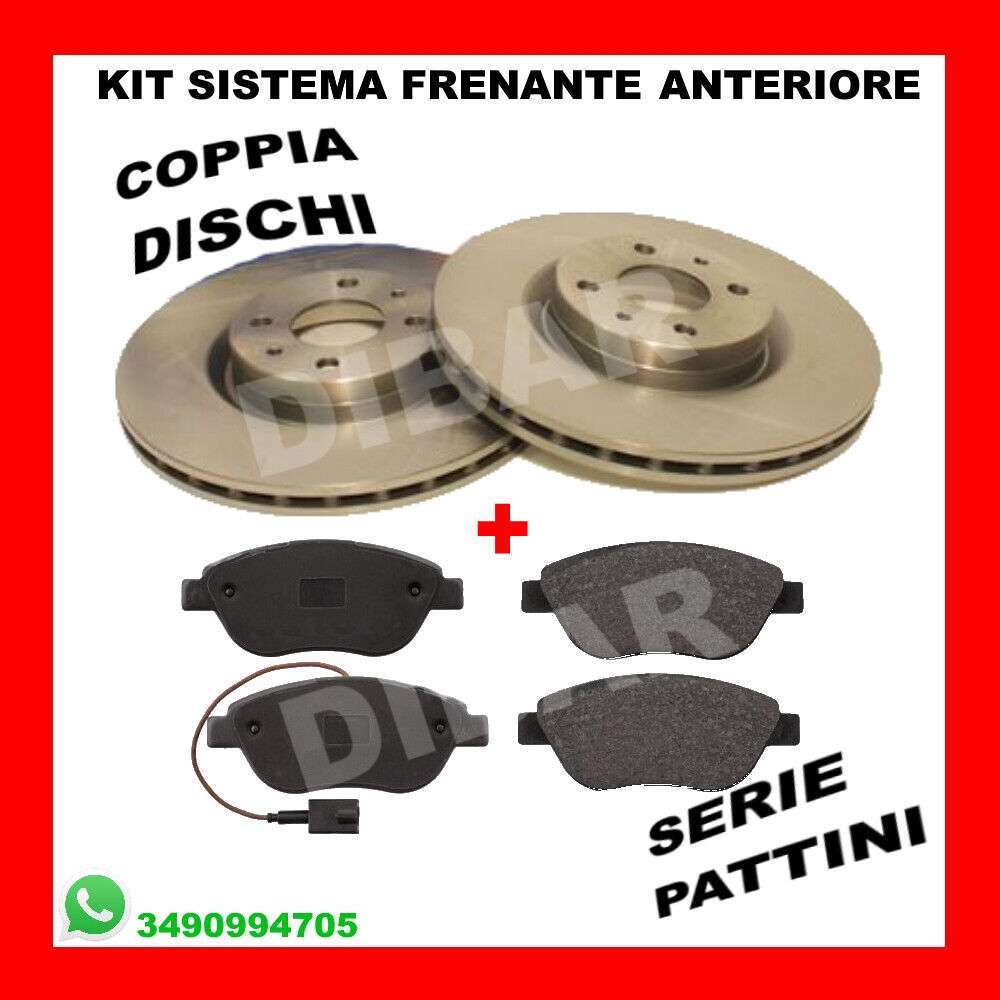 Kit Dischi e Pastiglie Freni ANTERIORI Fiat Sedici 1.9 88 KW 120