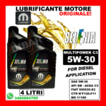 OLIO SELENIA MULTIPOWER 5W30 FIAT MULTIPLA G POWER DA 2004 182B6000 DA 4  LITRI - Aricun