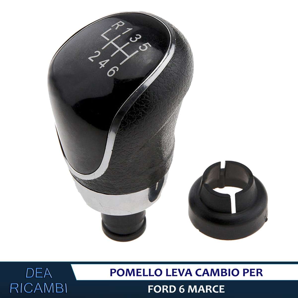 Pomello Cambio 6 Marce per ALFA ROMEO 159, SPIDER, BRERA Cuciture Nere  PCAR000 - Aricun