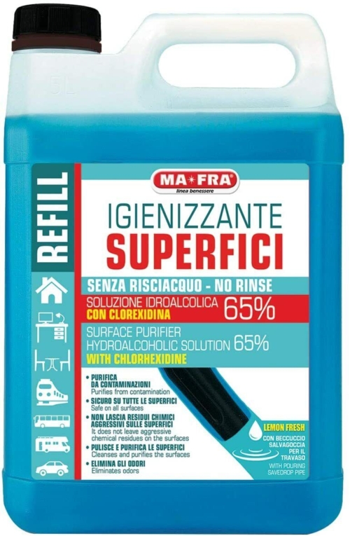 MA-FRA 5 litri Igienizzante superfici soluzione idroalcolica 65% con clorexidina acquista online
