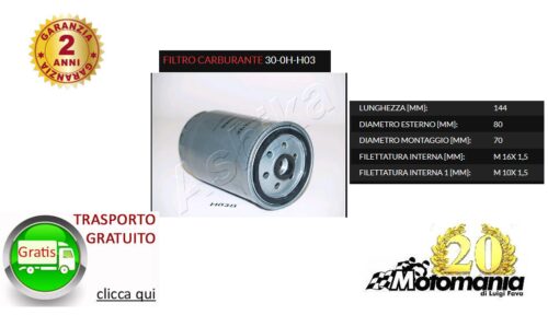 FC-H03S FILTRO GASOLIO CARBURANTE HYUNDAI GRANDEUR H-1 cc 2200 2500 CRDi TD acquista online