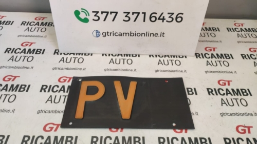 Targa nera italiana posteriore PV PAVIA acquista online